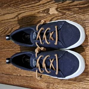 Sperry top sider shoes men's 6.5 women's 8 leather laces